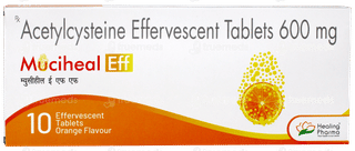 Muciheal Eff Orange Flavour Tablet 10