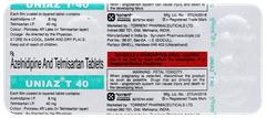 Uniaz T 40 Tablet 10 Uniaz T 40 Tablet 10