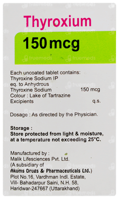 Thyroxium 150mcg Tablet 120