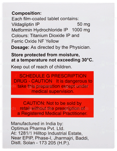 Vildagard M 50mg/1000mg Tablet 15
