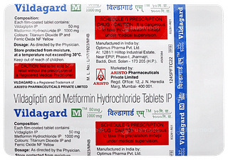 Vildagard M 50mg/1000mg Tablet 15