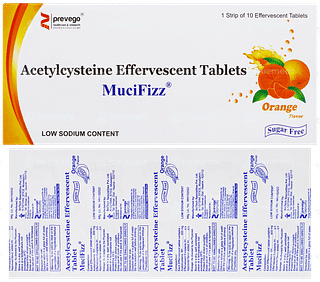 Mucifizz Orange Flavour Sugar Free Effervescent Tablet 10