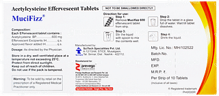 Mucifizz Orange Flavour Sugar Free Effervescent Tablet 10