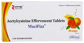 Mucifizz Orange Flavour Sugar Free Effervescent Tablet 10