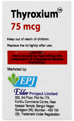 Thyroxium 75mcg Tablet 120