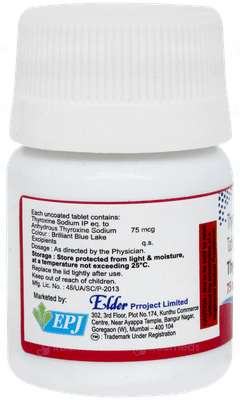 Thyroxium 75mcg Tablet 120