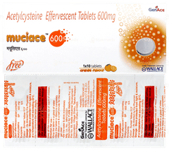 Muciace 600 Orange Flavour Sugar Free Effervescent Tablet 10