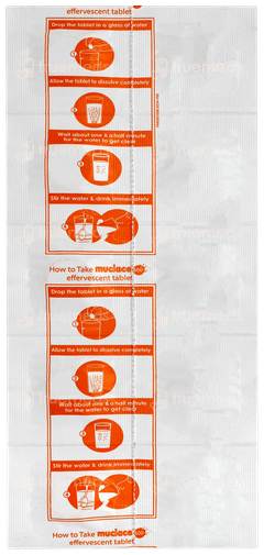 Muciace 600 Orange Flavour Sugar Free Effervescent Tablet 10