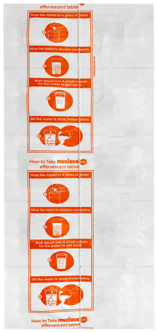 Muciace 600 Orange Flavour Sugar Free Effervescent Tablet 10