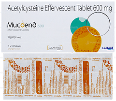 Mucoend 600 Orange Flavour Sugar Free Effervescent Tablet 10