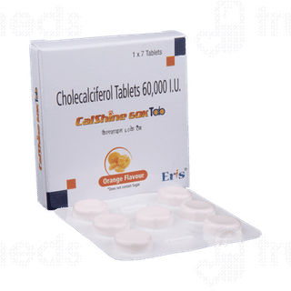Calshine 60k Orange Flavour Chewable Tablet 7