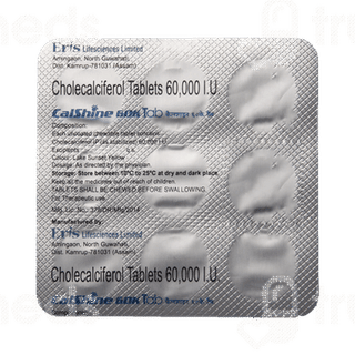 Calshine 60k Orange Flavour Chewable Tablet 7