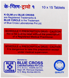 K Glim Trio 1Mg Tablet 15 K Glim Trio 1Mg Tablet 15