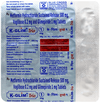 K Glim Trio 1Mg Tablet 15