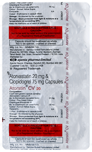 Atorstin Cv 20 Capsule 10