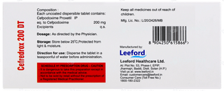 Cefredrox 200 Dt Tablet 10