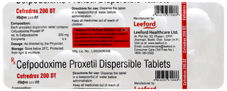 Cefredrox 200 Dt Tablet 10