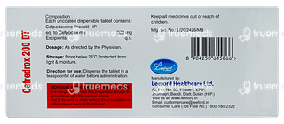 Cefredrox 200 MG Tablet Dt 10