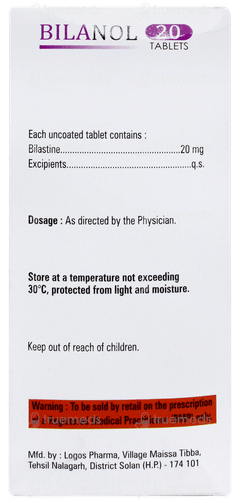 Bilanol 20 Tablet 10 Bilanol 20 Tablet 10