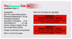 Triolmesar Ch 20 Tablet 15 Triolmesar Ch 20 Tablet 15