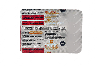 Glimip Mf 0.5/500 MG Tablet Sr 10