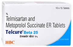 Telcure Beta 25 Tablet 15 Telcure Beta 25 Tablet 15