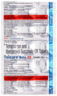 Telcure Beta 25 Tablet 15 Telcure Beta 25 Tablet 15