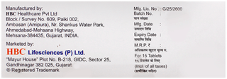 Telcure Beta 25 Tablet 15