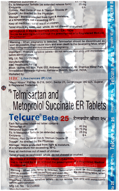 Telcure Beta 25 Tablet 15 Telcure Beta 25 Tablet 15