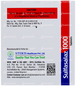 Sulfasalaz 1000 Tablet 15