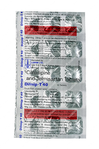 Dilnip T 10/40 MG Tablet 15