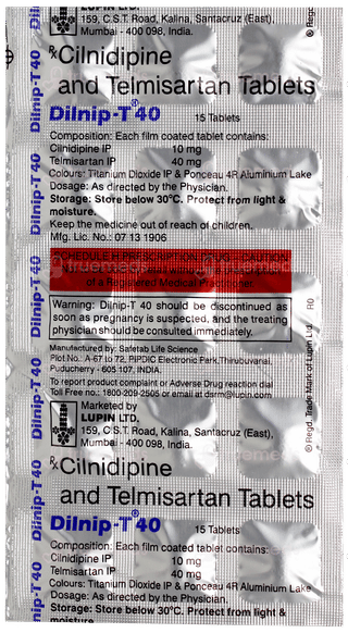 Dilnip T 40 Tablet 15