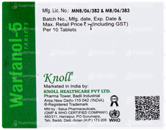 Warfanol 5 Tablet 10 Warfanol 5 Tablet 10