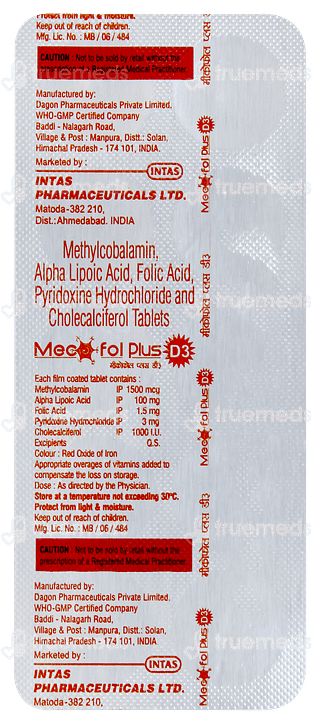 Mecofol Plus D3 Tablet 10