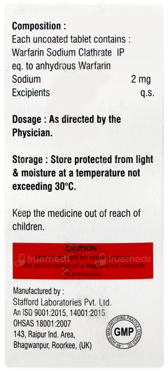 Warfarin 2mg Tablet 10 Warfarin 2mg Tablet 10