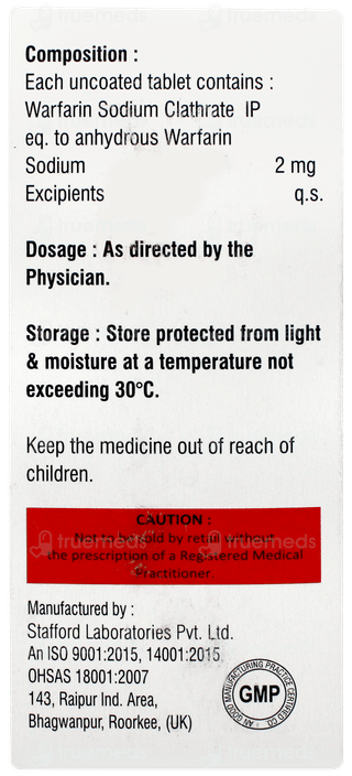 Warfarin 2mg Tablet 10