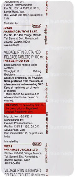 Intaglip Od 100 Tablet 10 Intaglip Od 100 Tablet 10