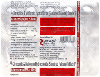 Glimecheck Mf 2/1000 Tablet 10