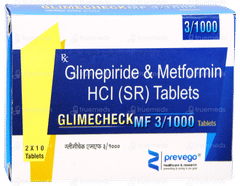 Glimecheck Mf 3/1000 Tablet Sr 10