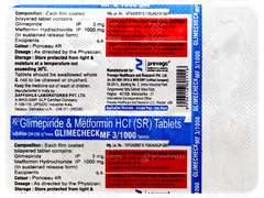 Glimecheck Mf 3/1000 Tablet Sr 10