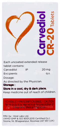 Carvediol Cr 20 Tablet 10 Carvediol Cr 20 Tablet 10