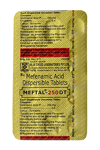 Meftal 250 Tablet Dt 10