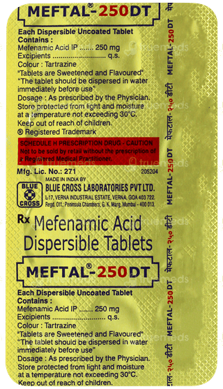 Meftal 250 Dt Tablet 10