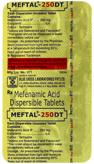 Meftal 250 Dt Tablet 10
