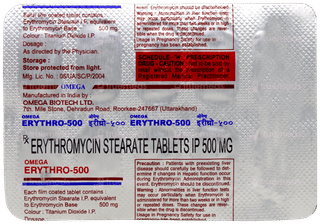 Omega Erythro 500 Tablet 10