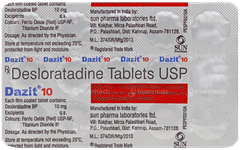 Dazit 10 Tablet 15 Dazit 10 Tablet 15