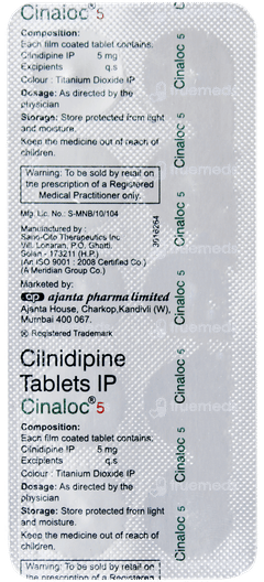 Cinaloc 5 Tablet 10 Cinaloc 5 Tablet 10