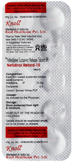 Nefidinol Retard 10 Tablet Sr 10