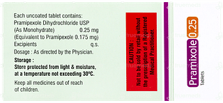 Pramixole 0.25 Tablet 10