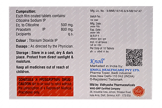 Citinol Pr 500/800 MG Tablet 10